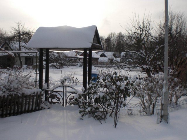 Winterzeit: Gartentor
